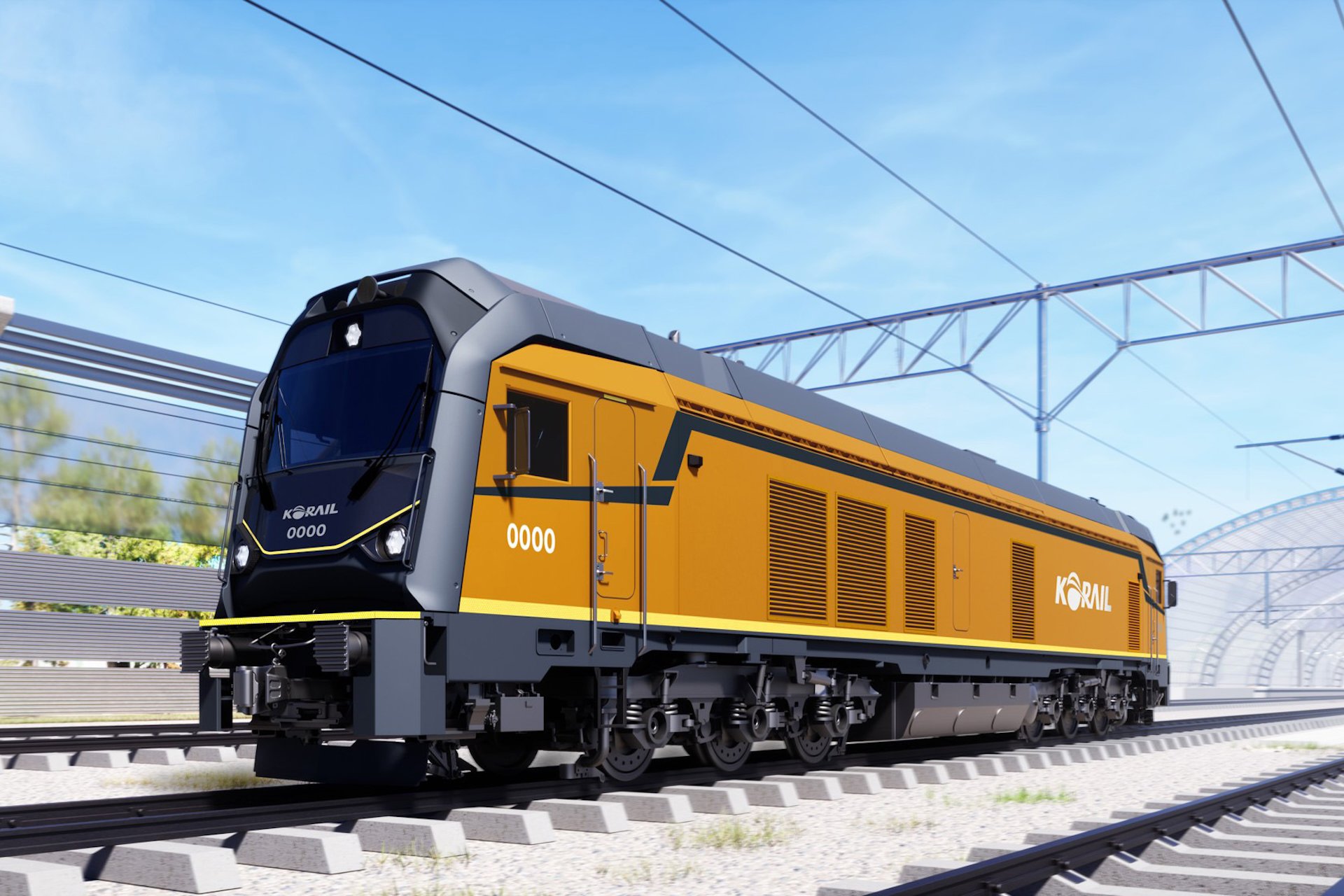 Vizualizace nové nákladní lokomotivy Korail s motorem mtu Series 4000R