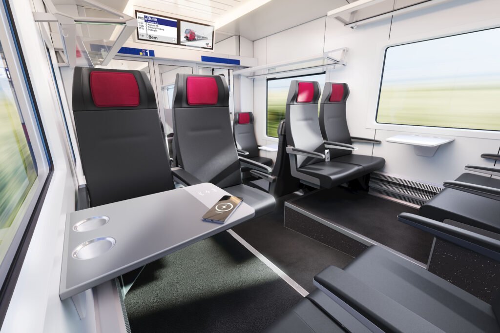 Interiér nové jednotky Stadler FLIRT Evo pro TPF